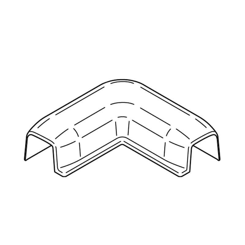 あんから用小口隠し見切R出隅 15mm×15mm ピンク