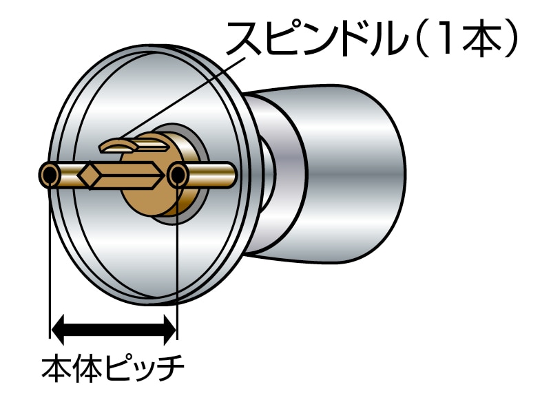 取替錠アルミドア用 握玉のみ