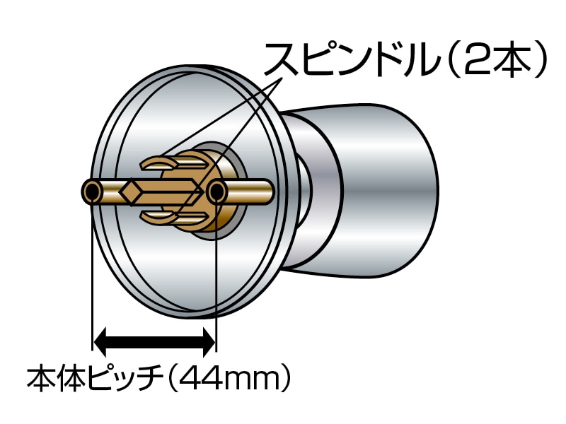 取替錠アルミドア用 握玉のみ（ミワ用）