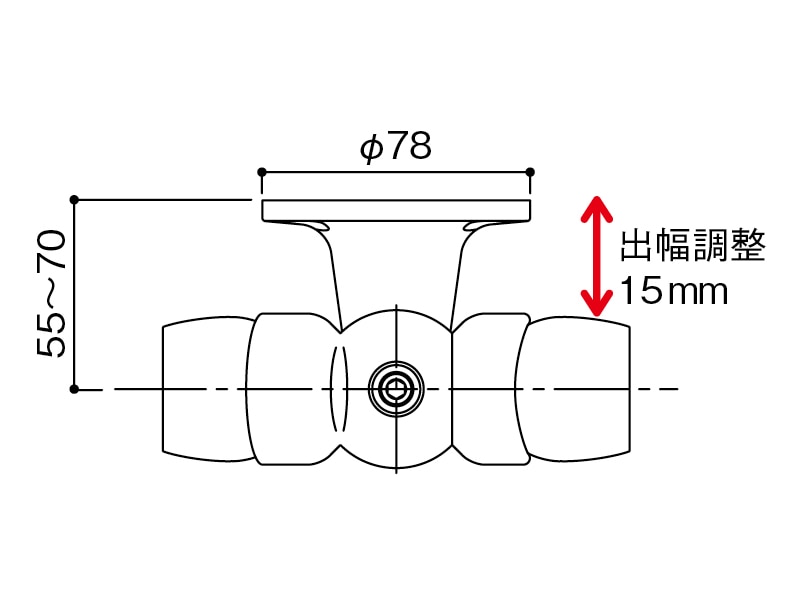 直受フレキシブルブラケット