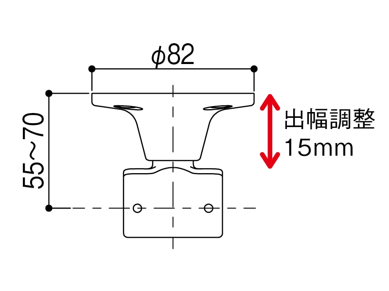 壁付ブラケット縦型