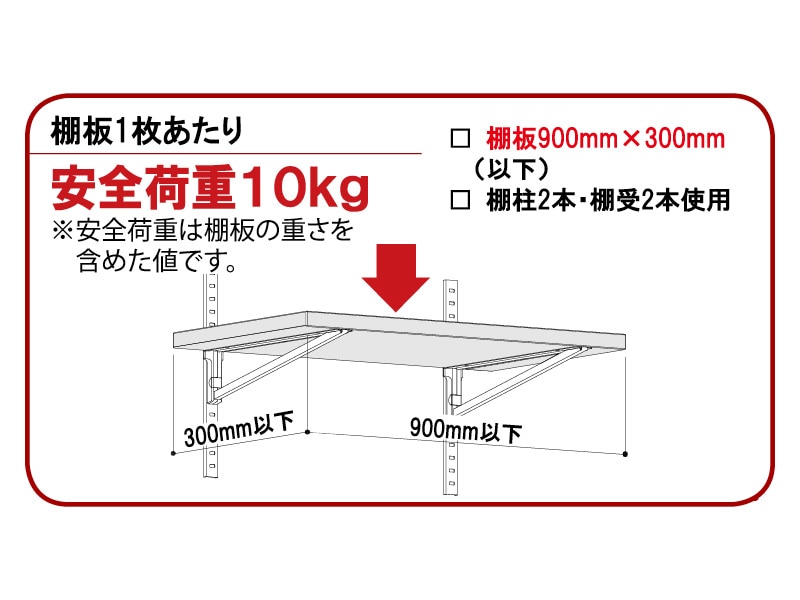 SUS棚柱用背面ブラケット