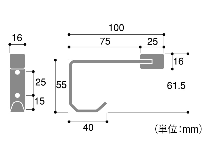 ST帽子掛け戸当