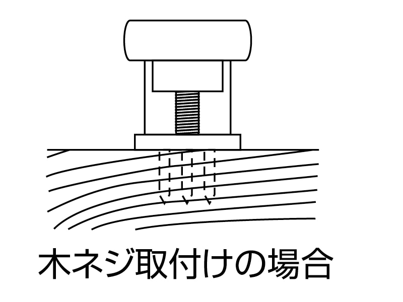 床付戸当り 木ネジタイプ