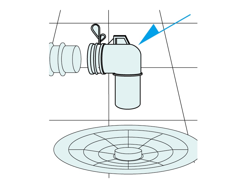 洗濯機トラップ用エルボ