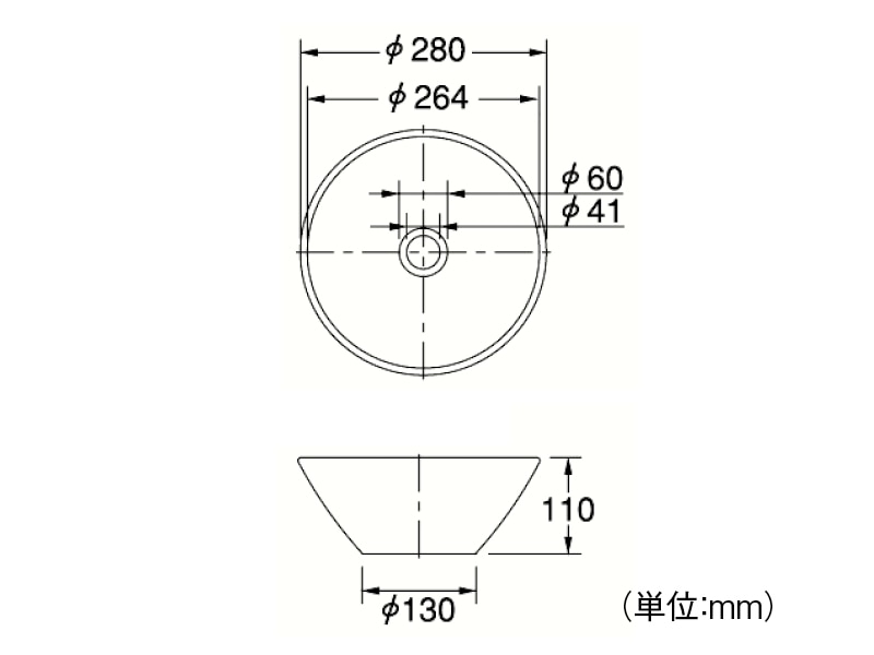 瑠珠 丸型手洗器置き型