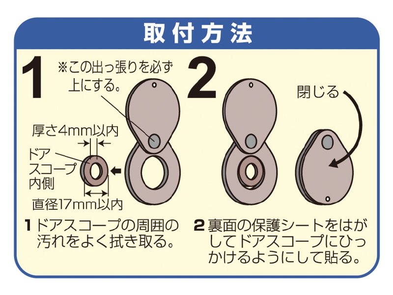 のぞき見防止金具