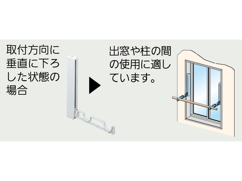 室内物干金物 横付型