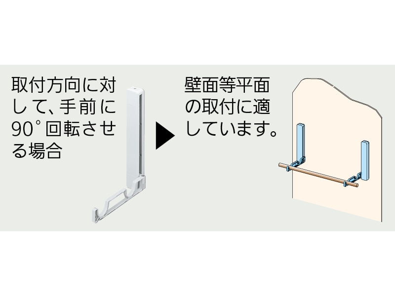 室内物干金物 横付型