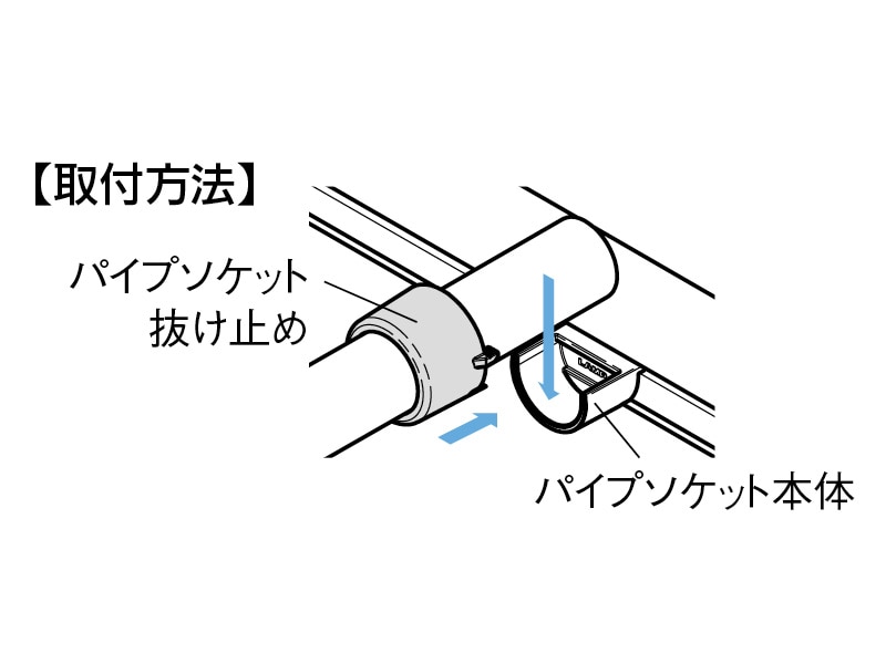 棚柱収納システム用パイプソケット