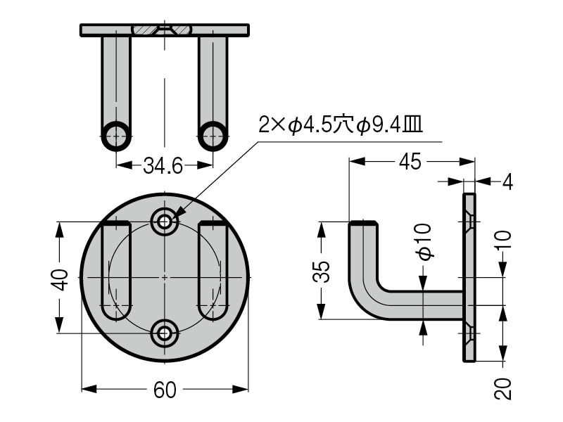 ステンレス鋼製フック