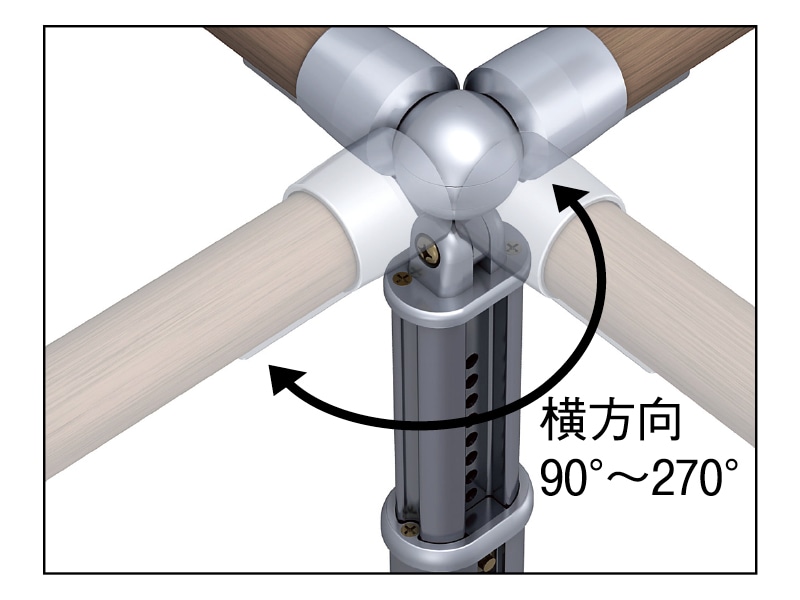 コーナー支柱 埋込み式