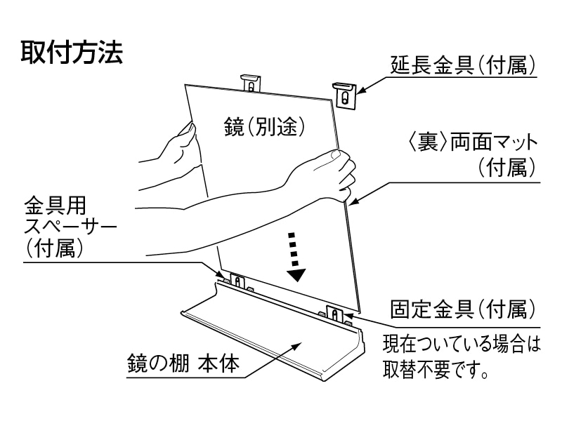 交換用鏡の棚