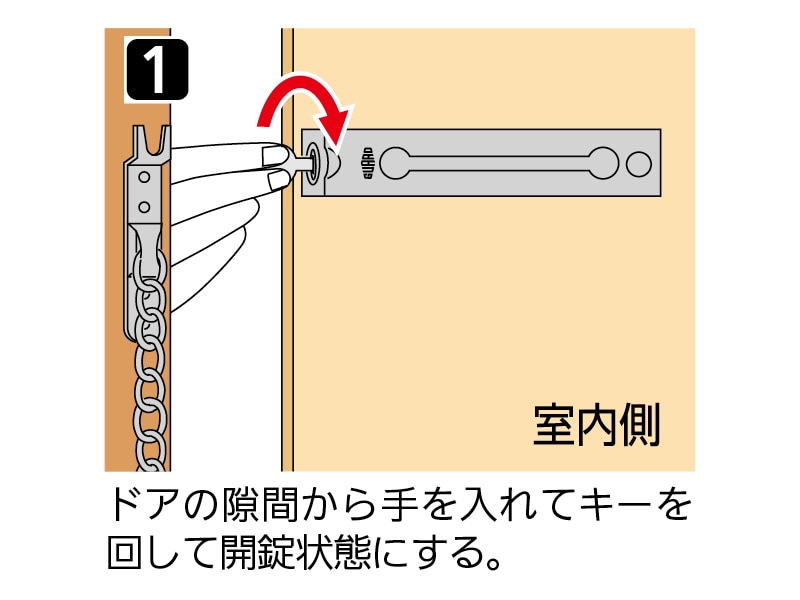 取替用 錠付ドアチェーン