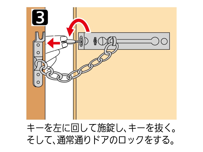 取替用 錠付ドアチェーン