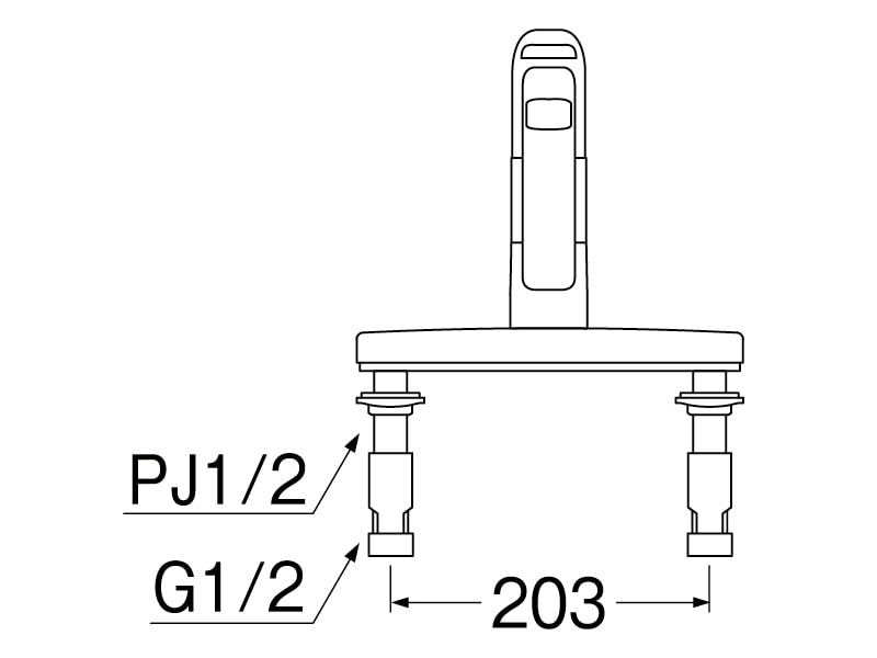 シングル台付混合栓 K676Ｖ-13